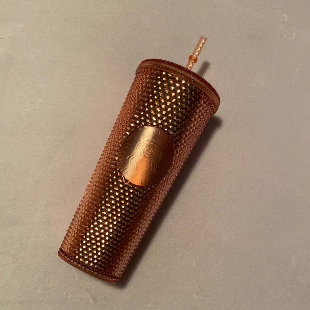 CRACKED rose gold studded cup